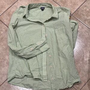 Patagonia Green Checkered woman Shirt